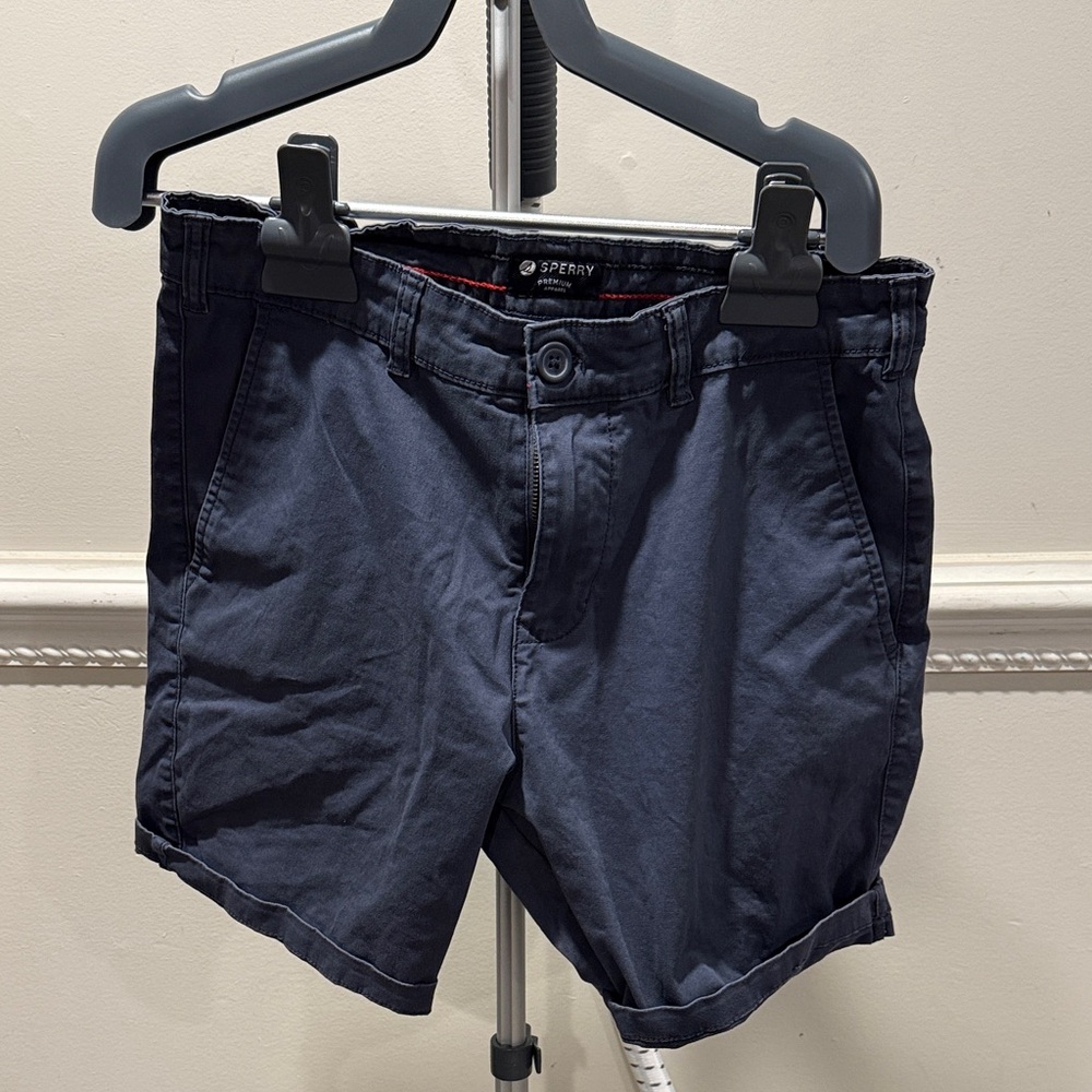 Sperry Men's Navy Flat Front Shorts